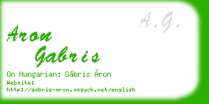 aron gabris business card