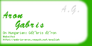 aron gabris business card